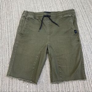 Nitrous Black olive green boys size medium drawstring pull on shorts